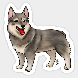 Dog - Swedish Valhund - Stub Tailed Gray Sticker